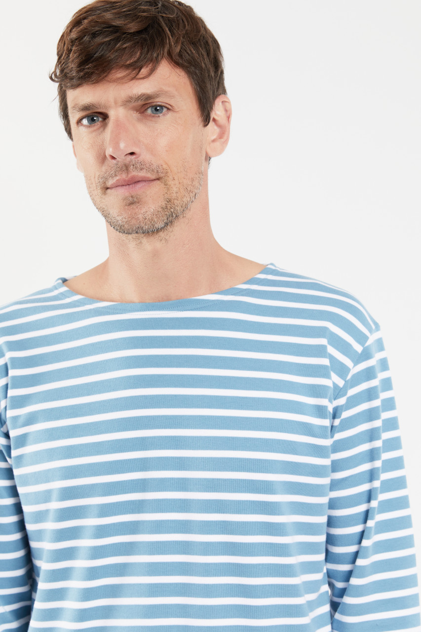 Armor Lux Streifenshirt Hellblau Weiß Gestreift Herren Mariniere