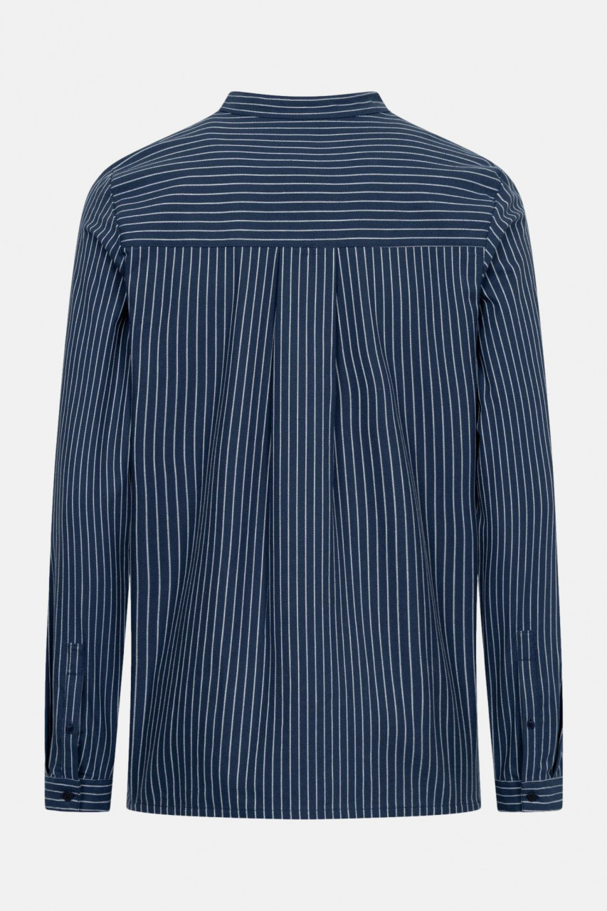 Hanseheld Fischerhemd Blau Breit Gestreift GOTS Organic