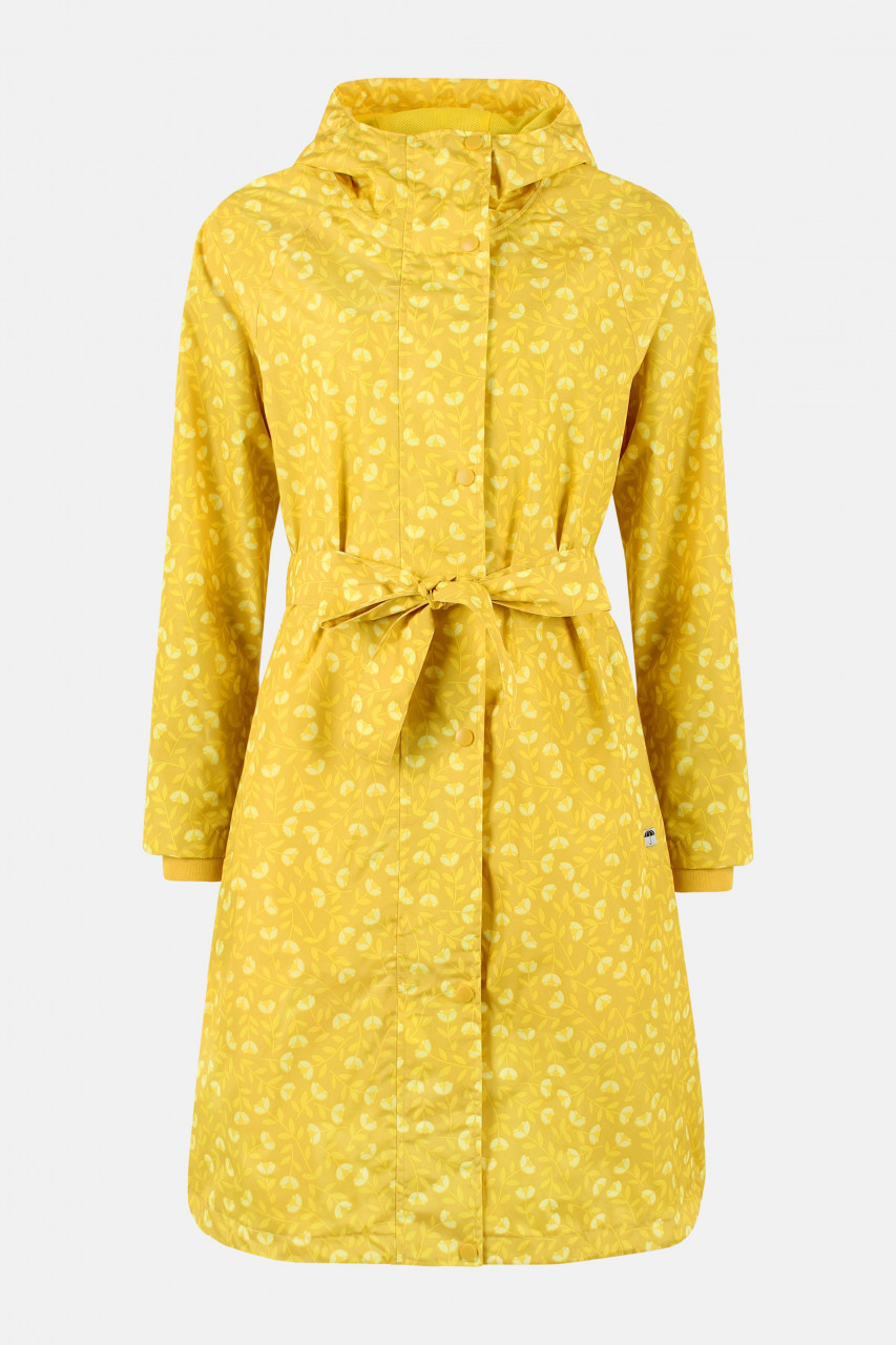 Danefae Danelisabeth Raincoat Damen Regenmantel Gelb Friesennerz Dark Yellow Fleurie Blumen