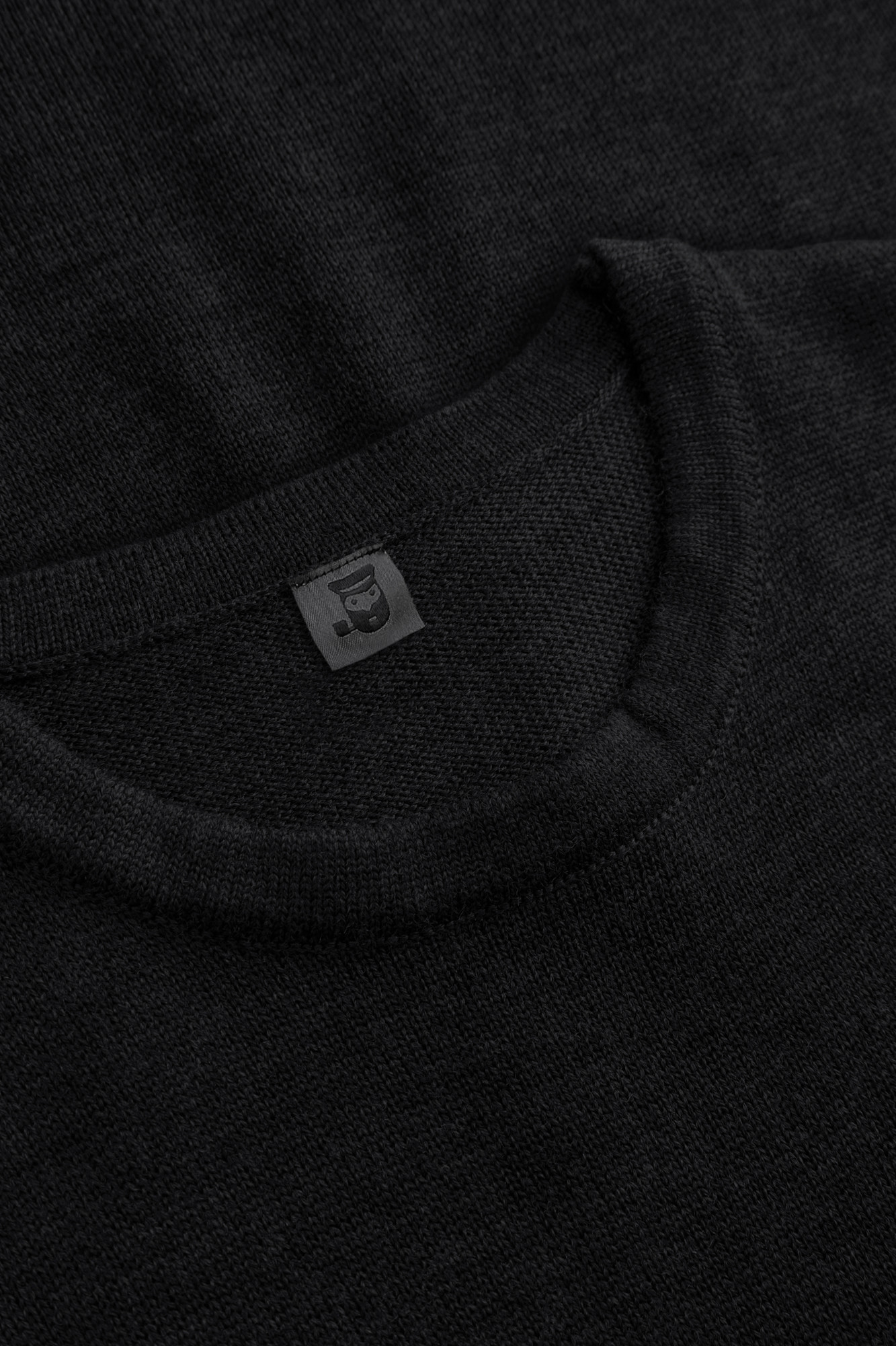 Hanseheld Herren Strickpullover Merino Schwarz