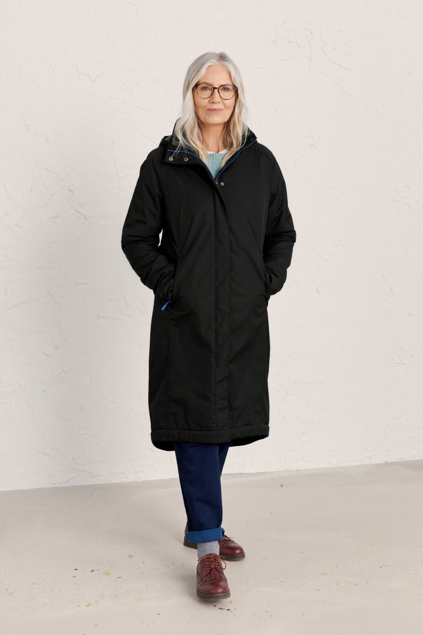 Seasalt Cornwall Janelle Coat Damen Regenmantel Black Schwarz