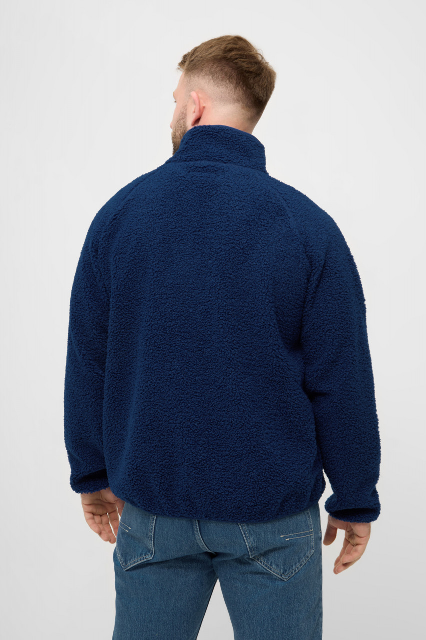 Derbe Herren Fleece Pullover Kuschelby Troyer Blau
