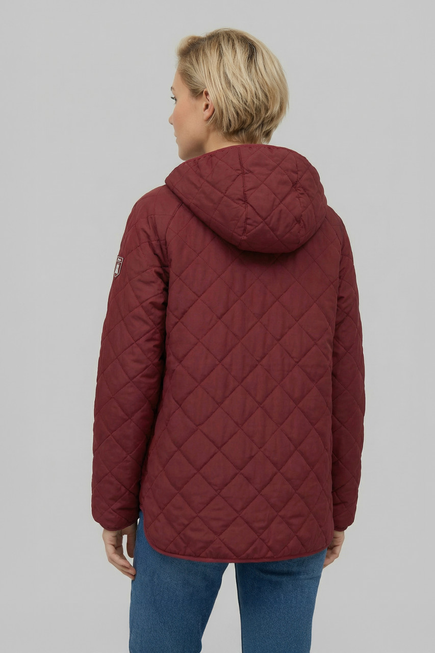 Derbe Übergangsjacke Quiltby Short Damen Rot Bordeaux Steppjacke