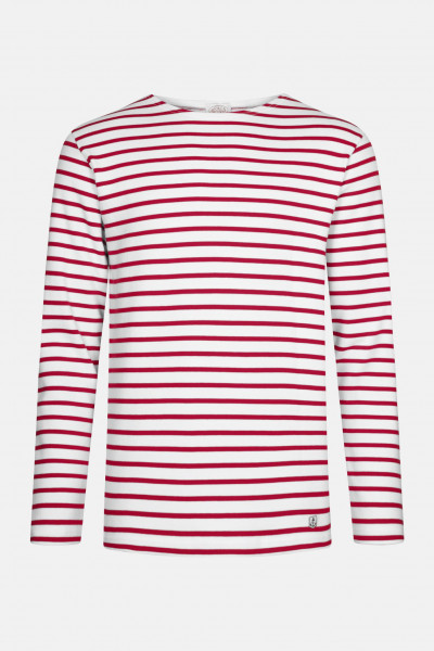Streifenshirt  Weiß Rot Gestreift für Herren von Armor Lux