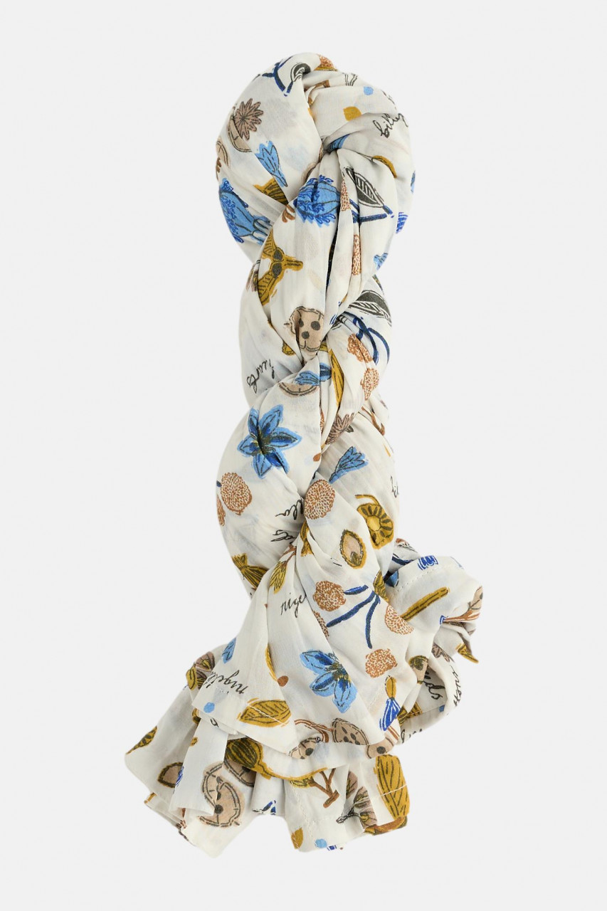 Seasalt Bluse Larissa Damen Weiß Gelb Blau Blumen Floral