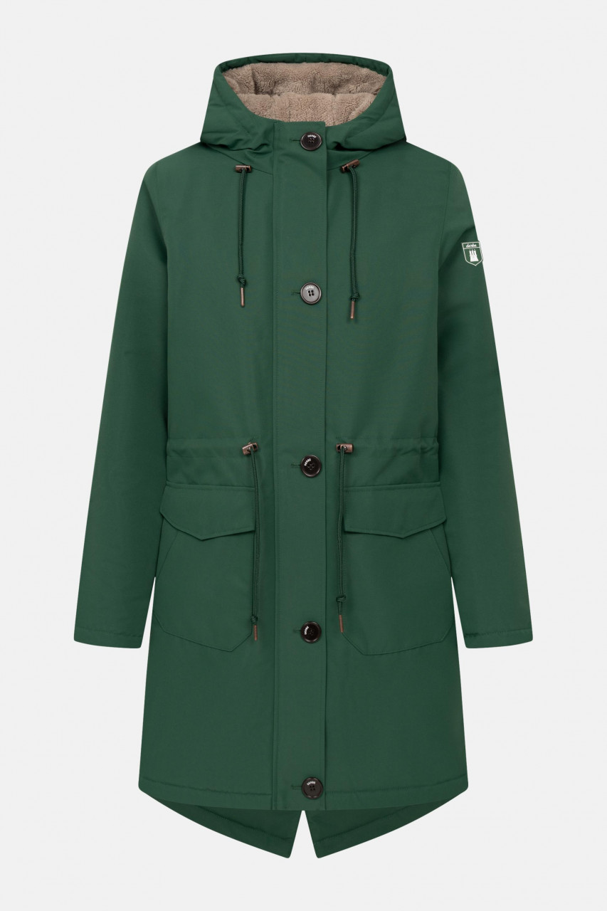 Derbe Winterjacke Friese Festholm Damen Grün Parka