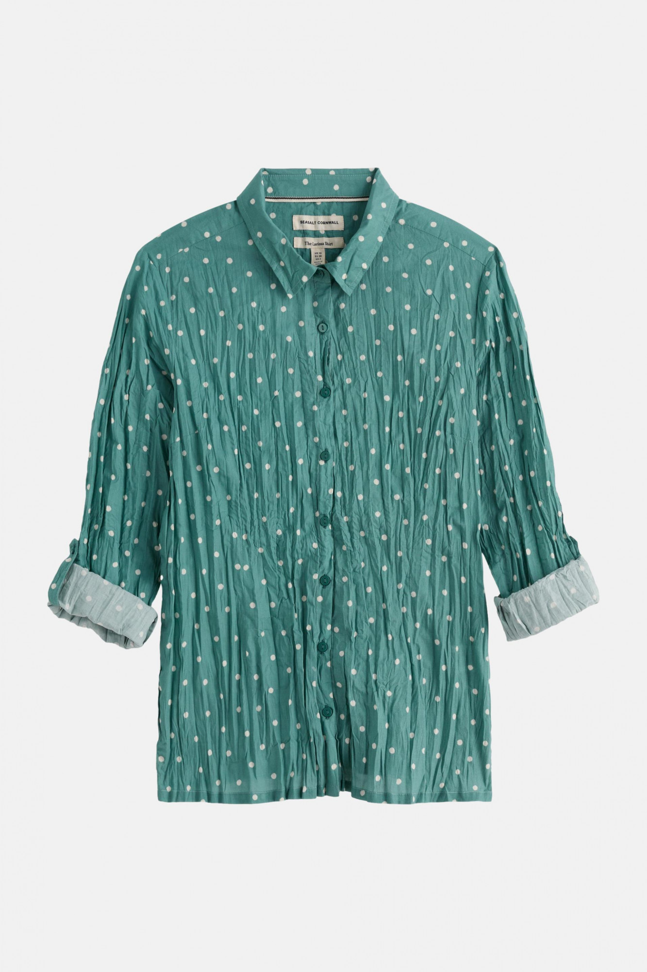 Seasalt Bluse Larissa Damen Türkis Hellblau Punkte Spot