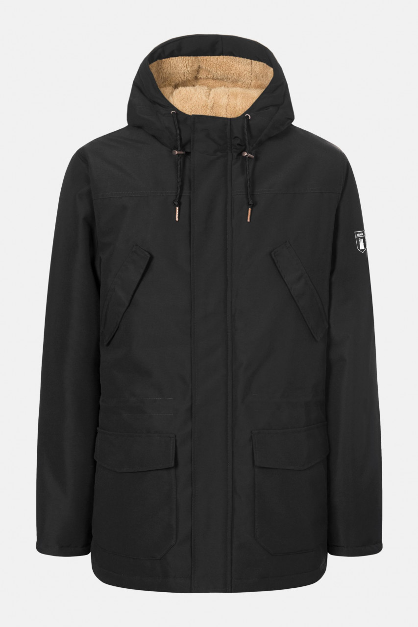 Derbe Festholm Herren Winterjacke Schwarz Caramel