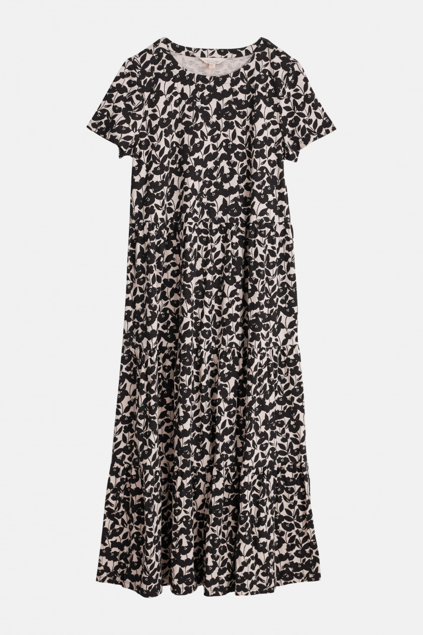 Seasalt Cornwall Line Strokes Dress Damen Kleid Rose Silhouette Black Schwarz