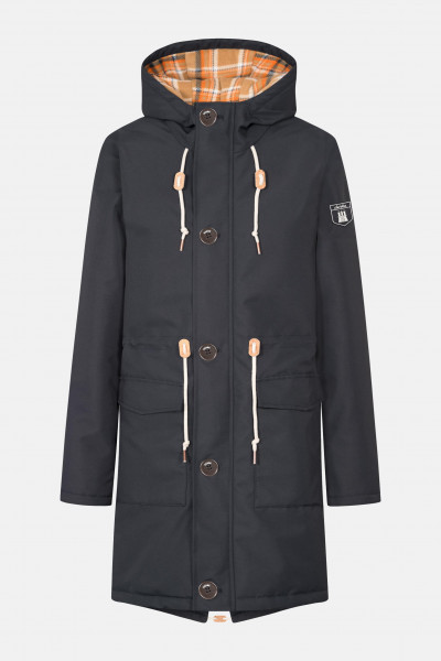 Derbe Friese Festholm Damen Winterjacke Navy Dunkelblau Check Derbe Friese Festholm Damen Winterjacke Navy Dunkelblau Check