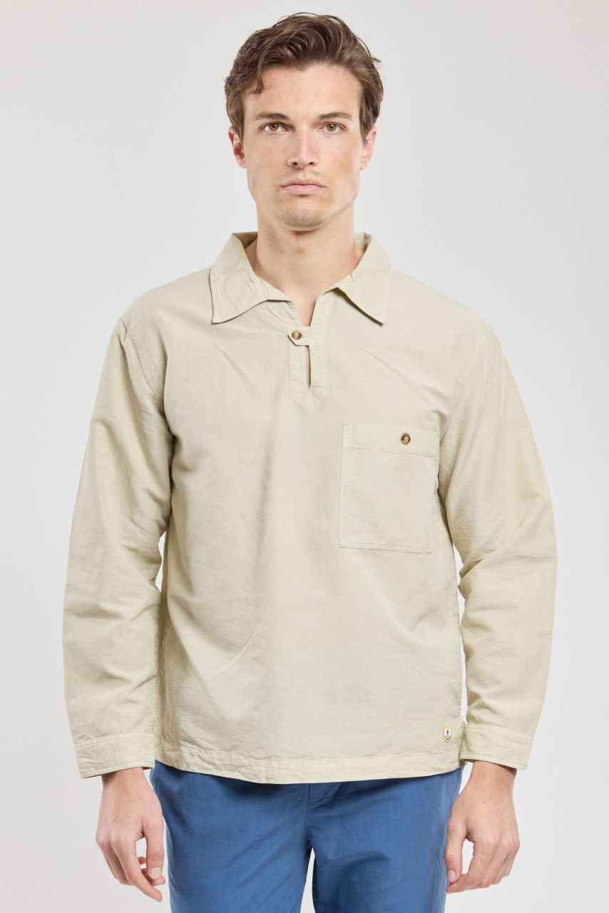 Armor Lux Leinenhemd Fischerhemd Vareuse Creme Weiß Beige Heritage