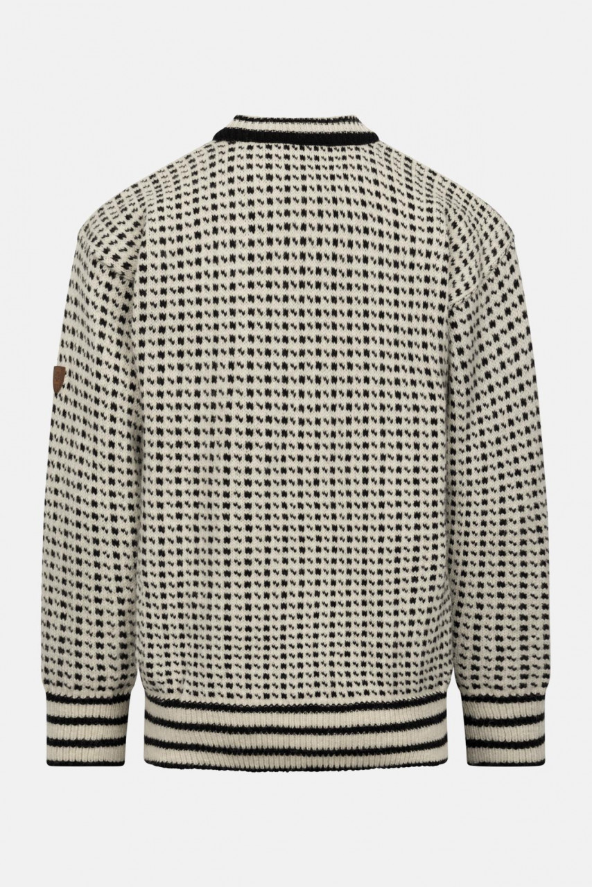 Bratens Isländer Pullover Norweger Weiß Schwarz Islandpullover