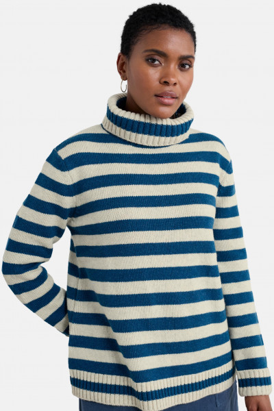 Seasalt Cornwall Pullover Braque Damen Blau Weiß Gestreift