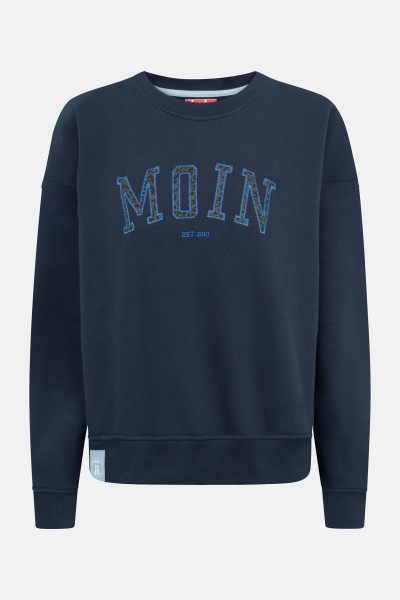 Derbe Sweatshirt Moin Leo Damen Dunkelblau