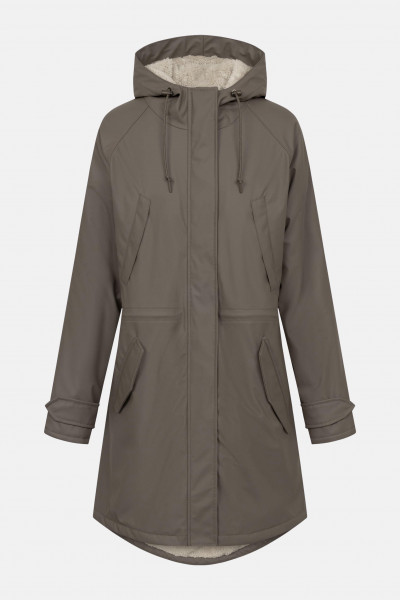 Derbe Regenjacke Friese Tildaholm Damen Braun Gefüttert