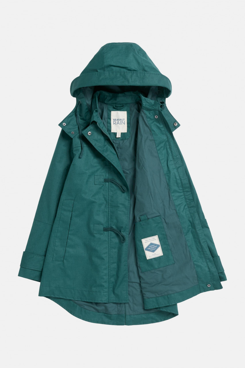 Seasalt Cornwall Regenjacke Sea Drift Damen Petrol Baumwolle Mix