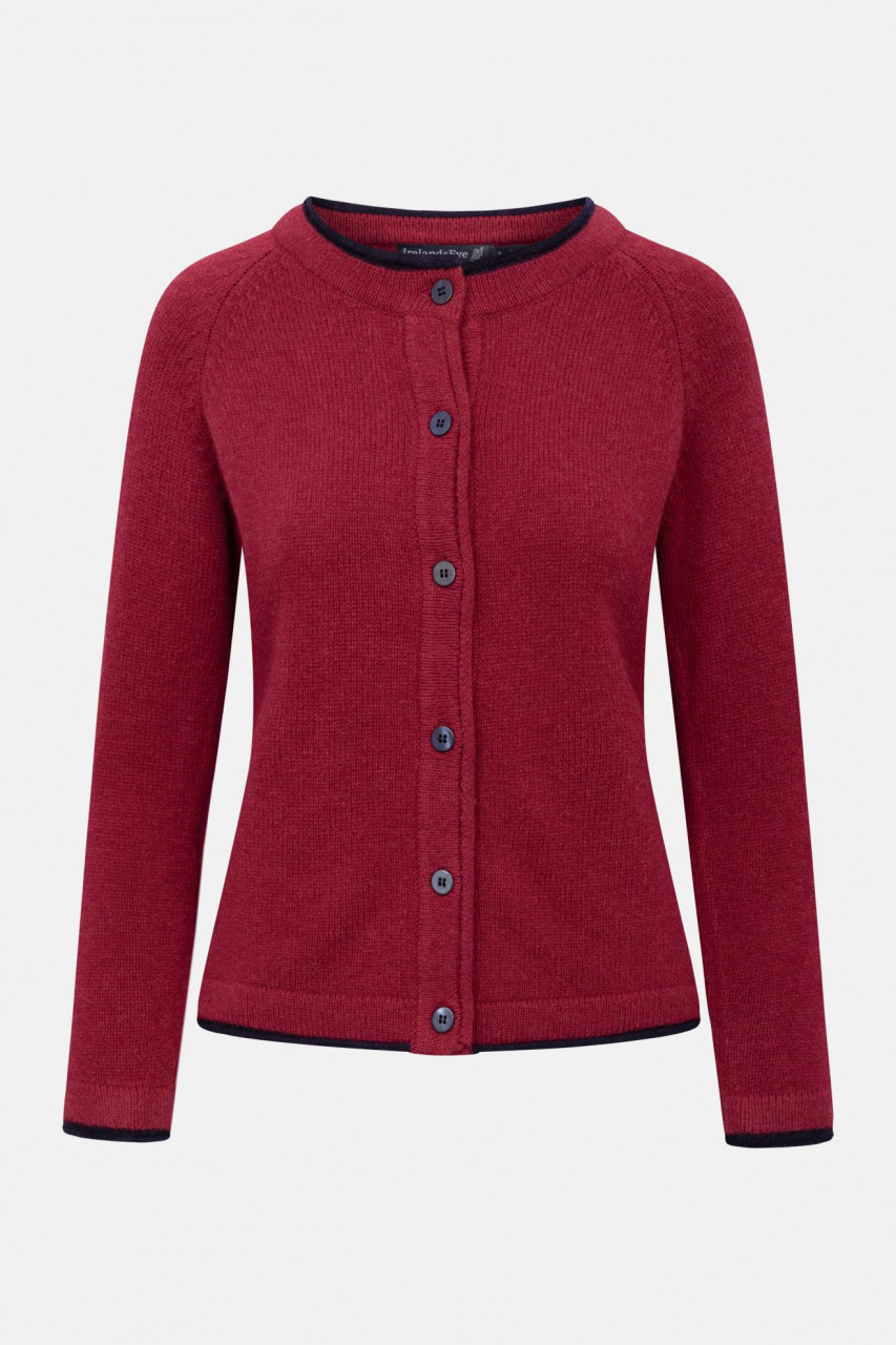 Strickjacke Killiney Rot für Damen von IrelandsEye