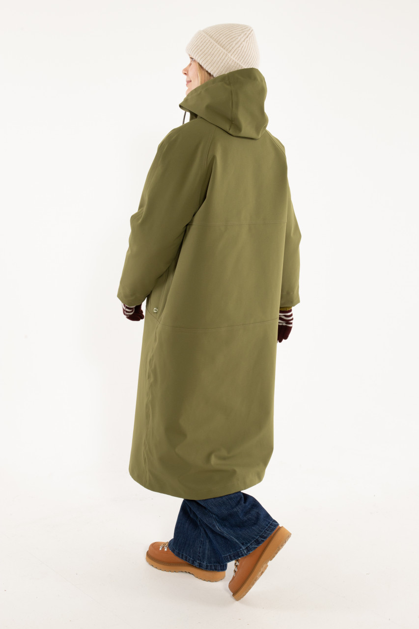 Danefae Wintermantel Daneroyal Damen Oliv Grün Regenjacke Steppjacke