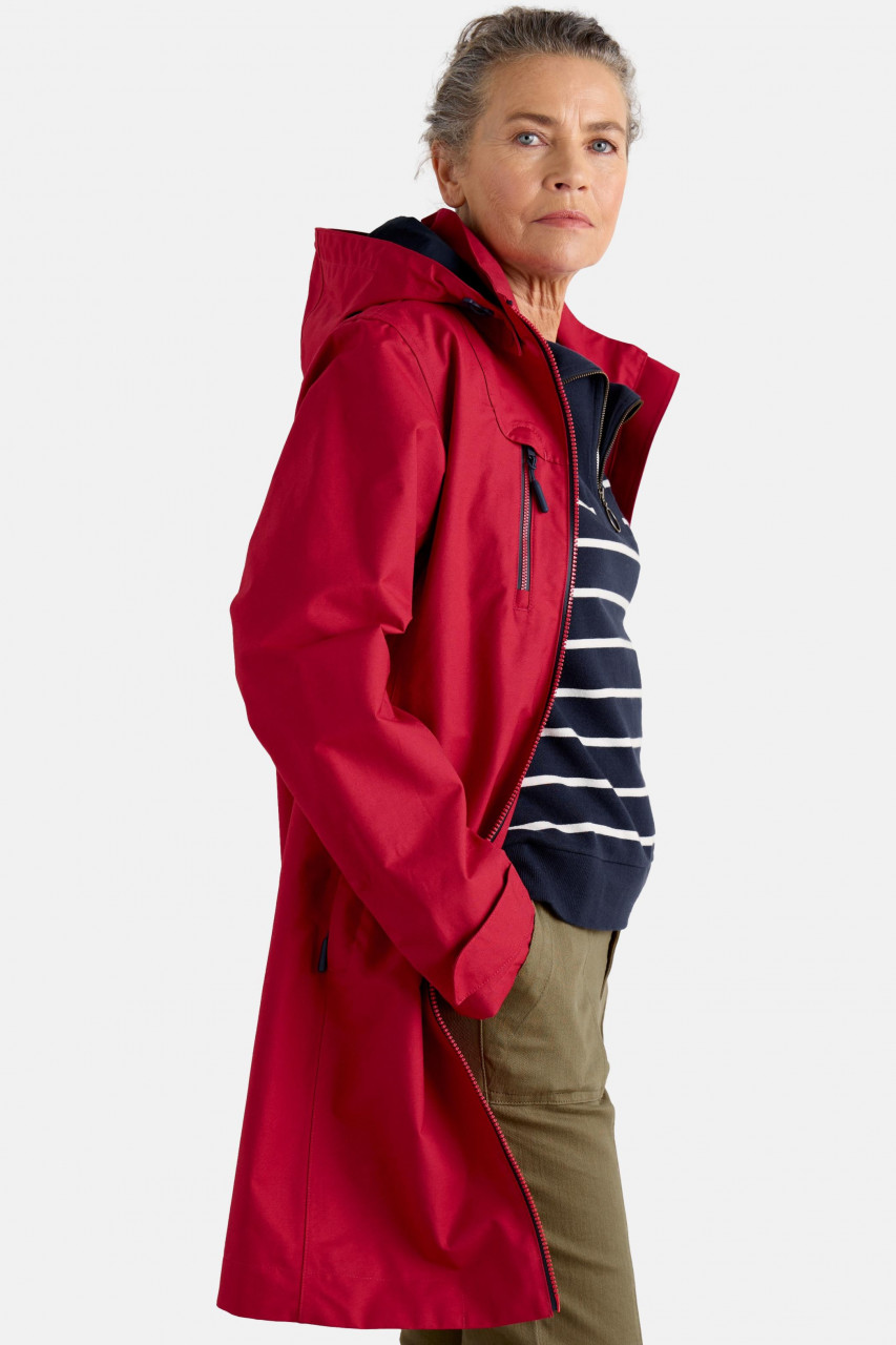 Seasalt Cornwall Regenjacke Coverack Damen Rot Baumwolle