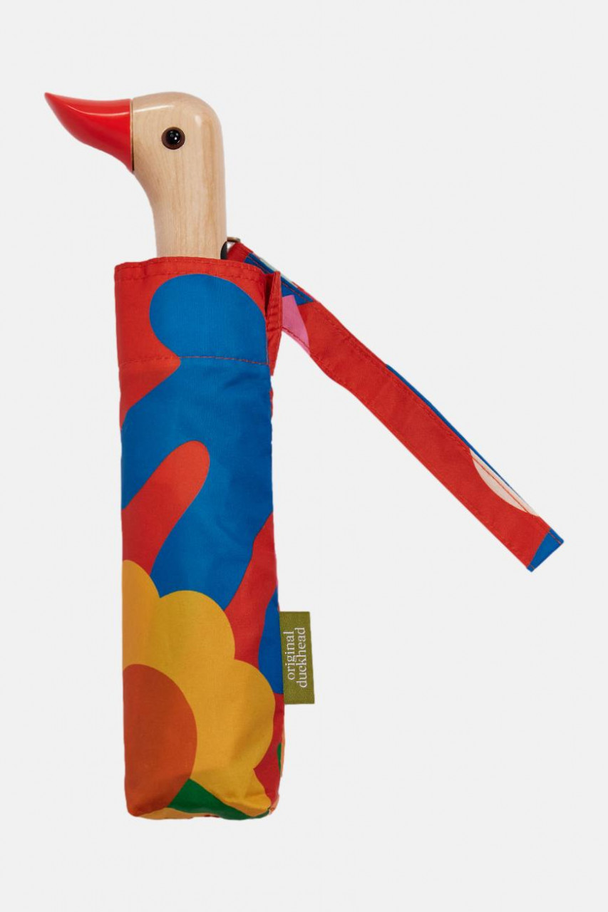 Original Duckhead Regenschirm Salsa Rot Orange Blau Grün Blumen Paprika Abstrakt