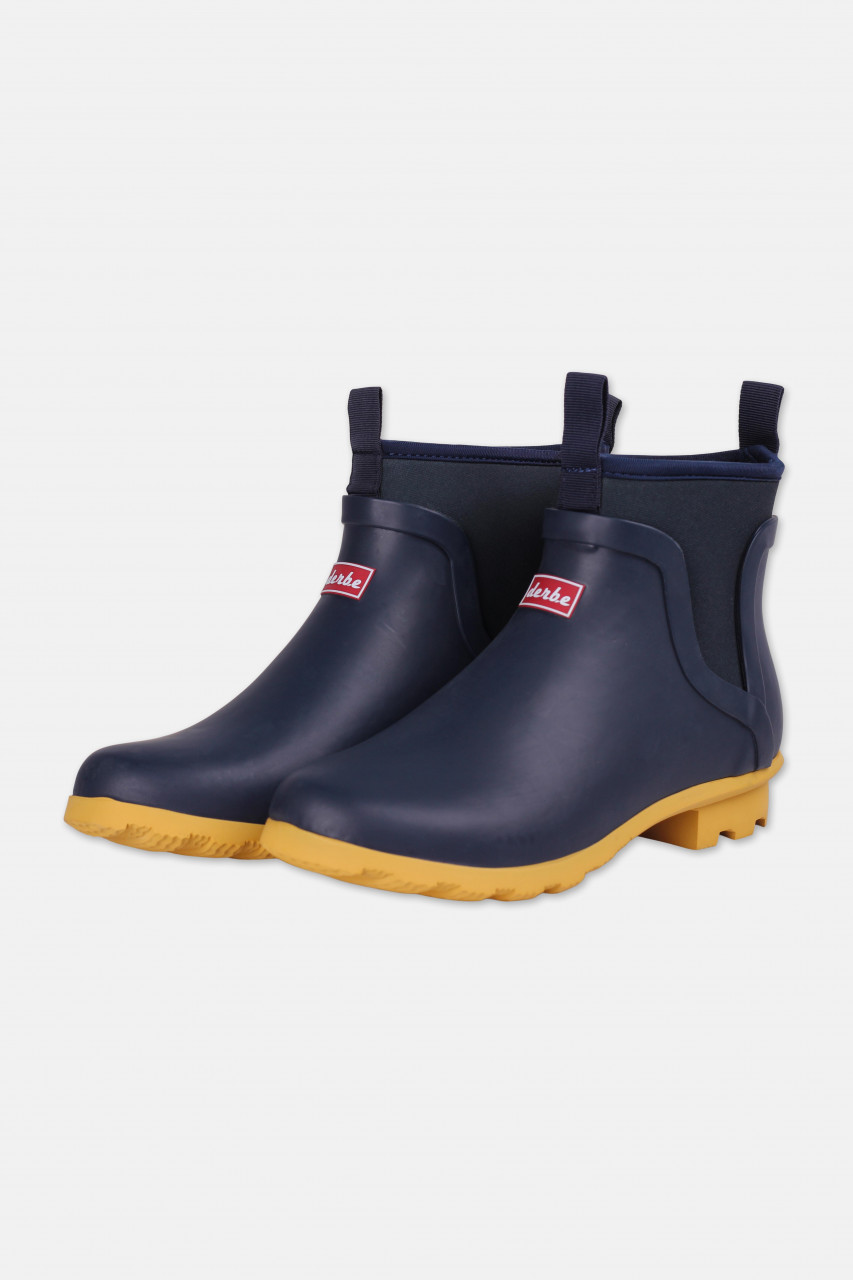 Derbe Duker Puuschen Damen Gummistiefel Marine Blau Chelsea Halbstiefel