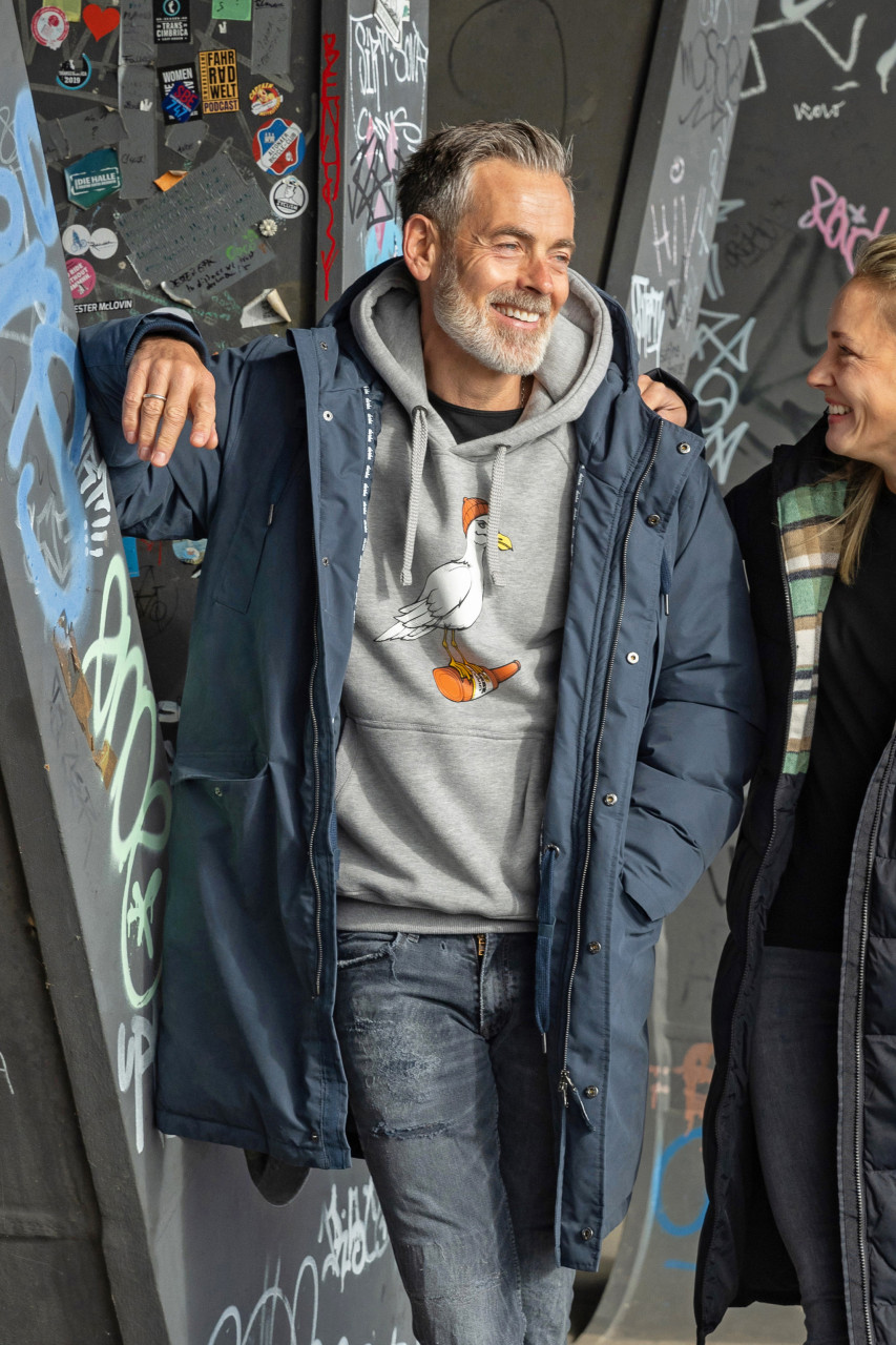 Derbe Sturmmöwe Herren Hoodie Grau