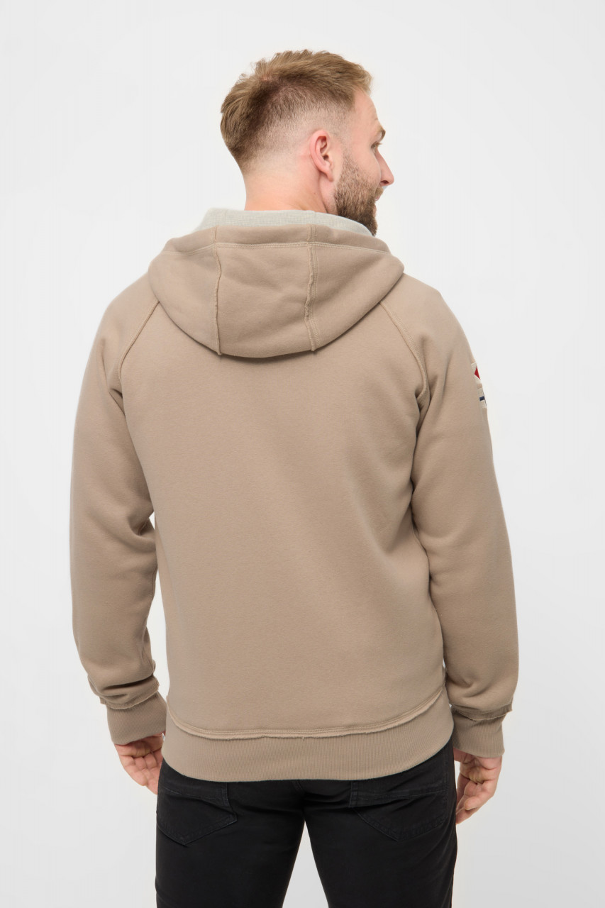 Derbe Sweatjacke Moin X Herren Beige Zip Hoodie GOTS