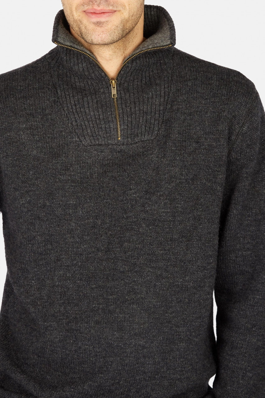 IrelandsEye Troyer Halfzip Anthrazit Herren Pullover Charcoal