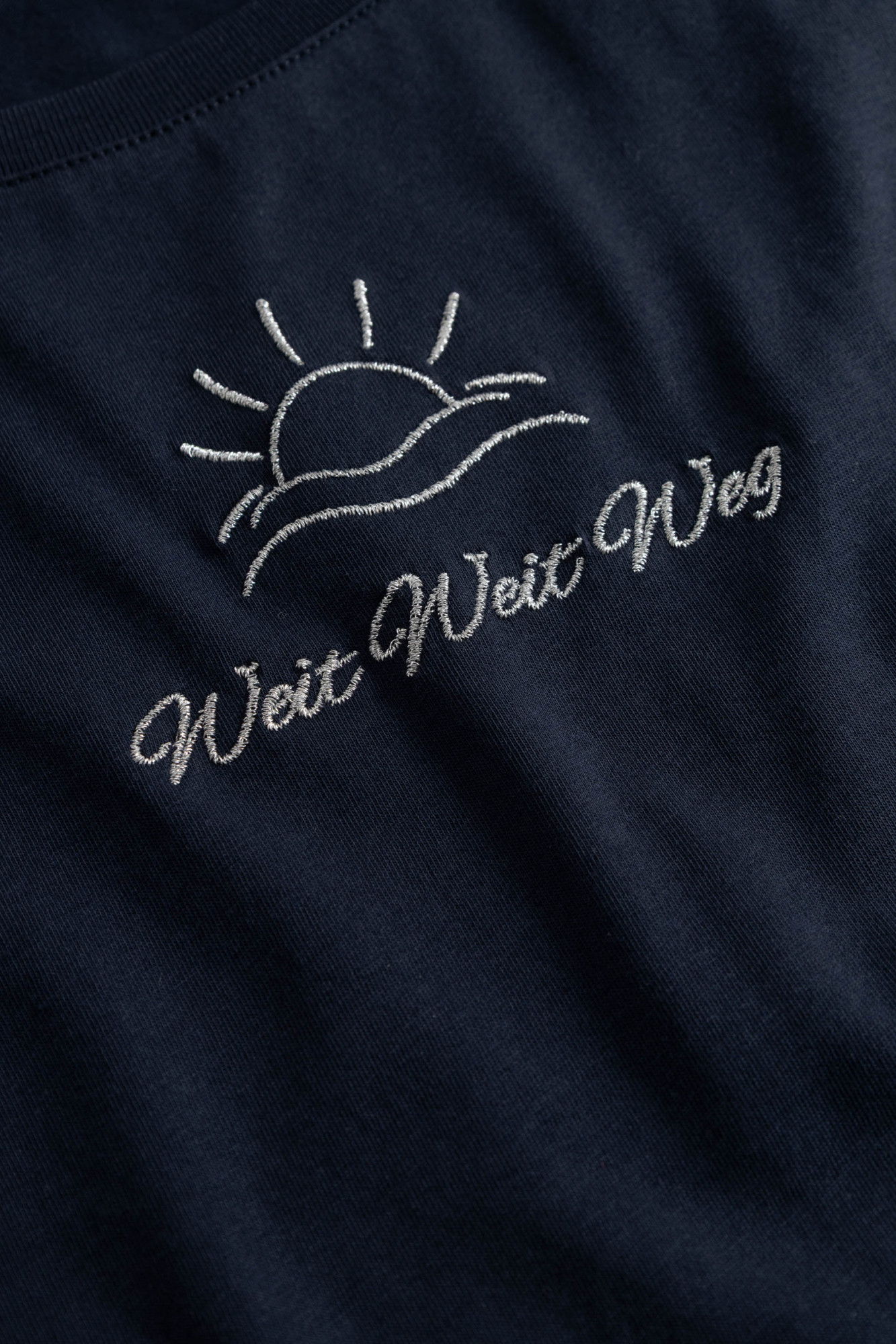Derbe T-Shirt Weit Weg Damen Dunkelblau GOTS Organic