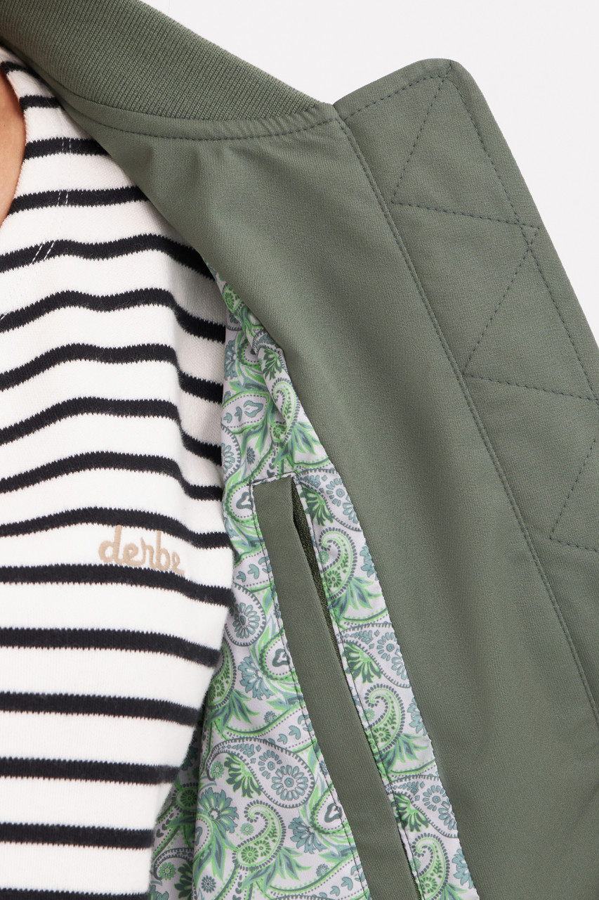 Derbe Bomberjacke Blousby Paisley Damen Oliv Grün Blouson