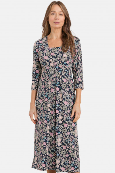 Seasalt Cornwall Seed Packet Damen Kleid Dunkelblau Blumen Folklore Seasalt Cornwall Seed Packet Damen Kleid Dunkelblau Blumen Folklore