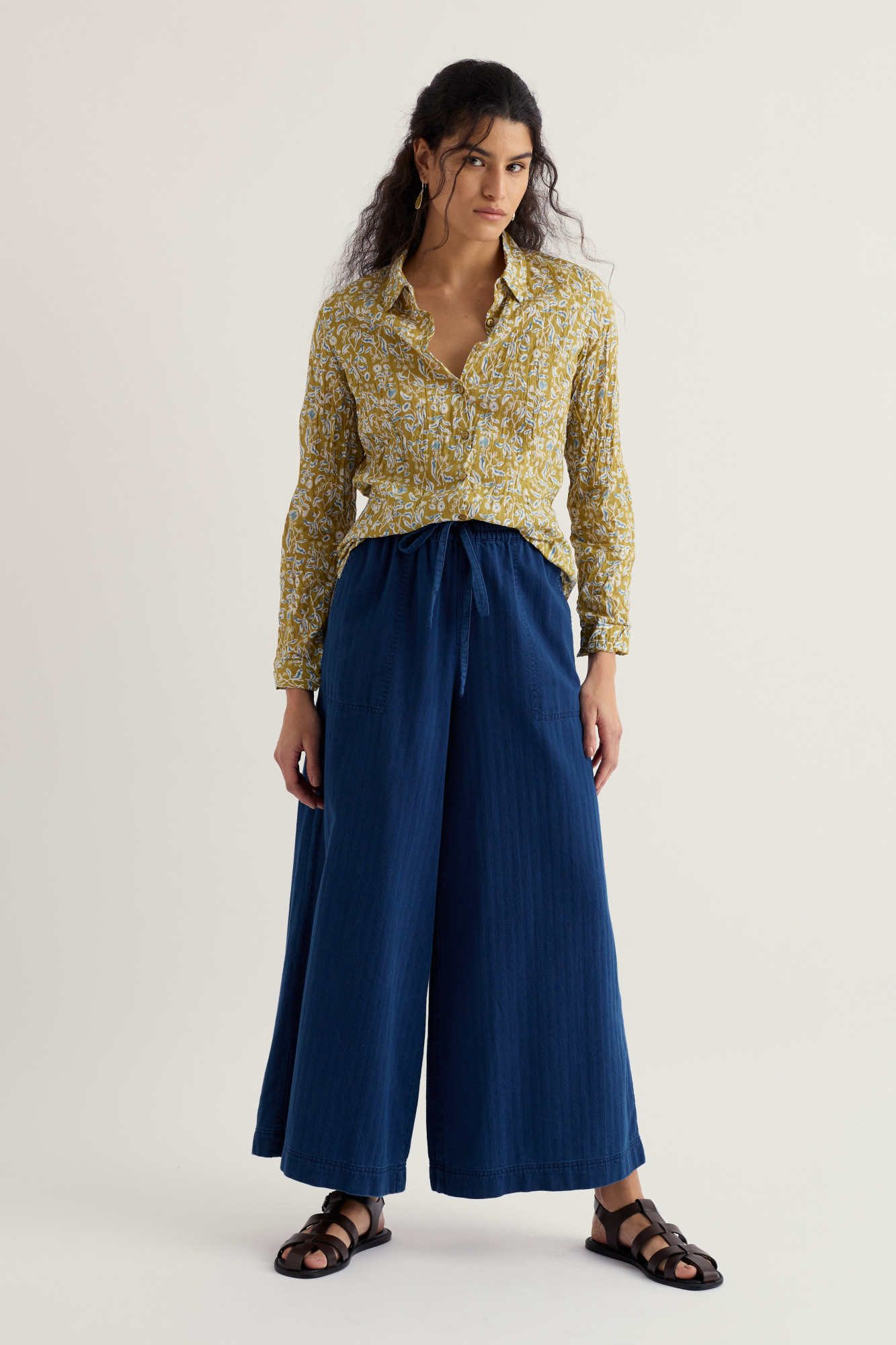 Seasalt Bluse Larissa Damen Gelb Hellblau Blumen Botanical