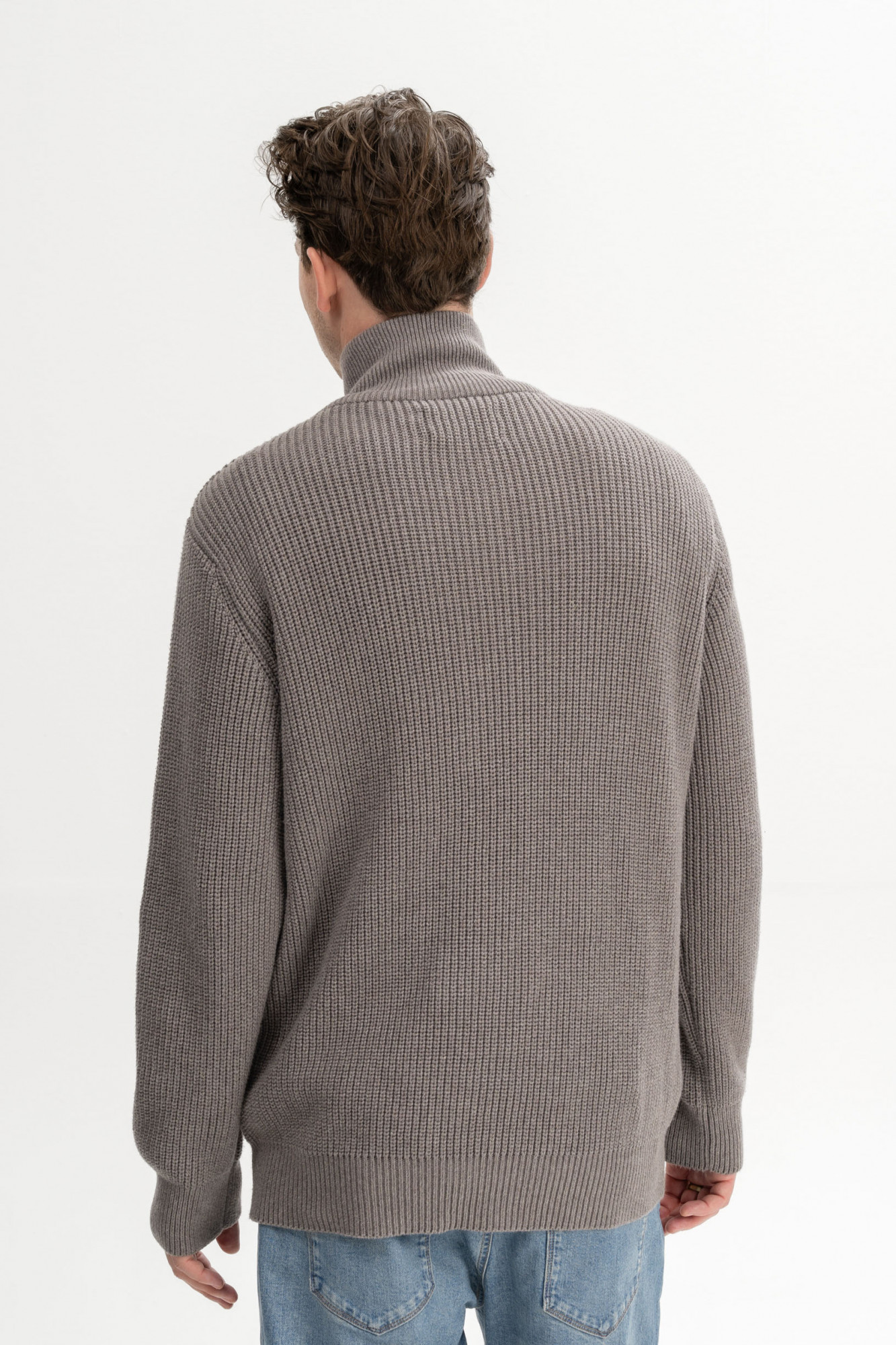 MELA Troyer UDAI Herren Pullover Braun Meliert Baumwolle GOTS Organic