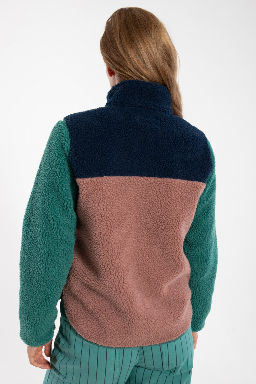 Danefae Fleecejacke Danebirk Damen Petrol Türkis Beige Rosa Blau Teddy
