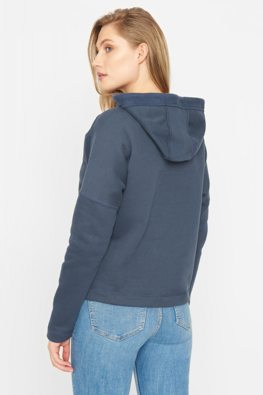 Derbe Moin Damen Hoody Kapuzenpullover Navy Dunkelblau