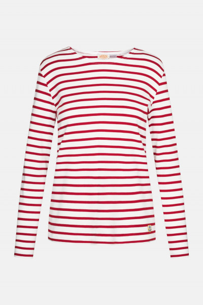 Streifenshirt Lesconil Weiß Rot Gestreift für Damen von Armor Lux