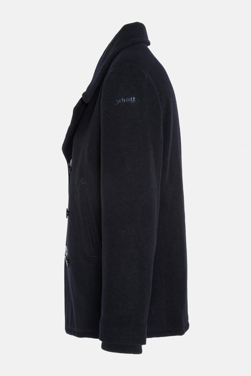 Schott NYC Caban Blau Pea Coat Jacke