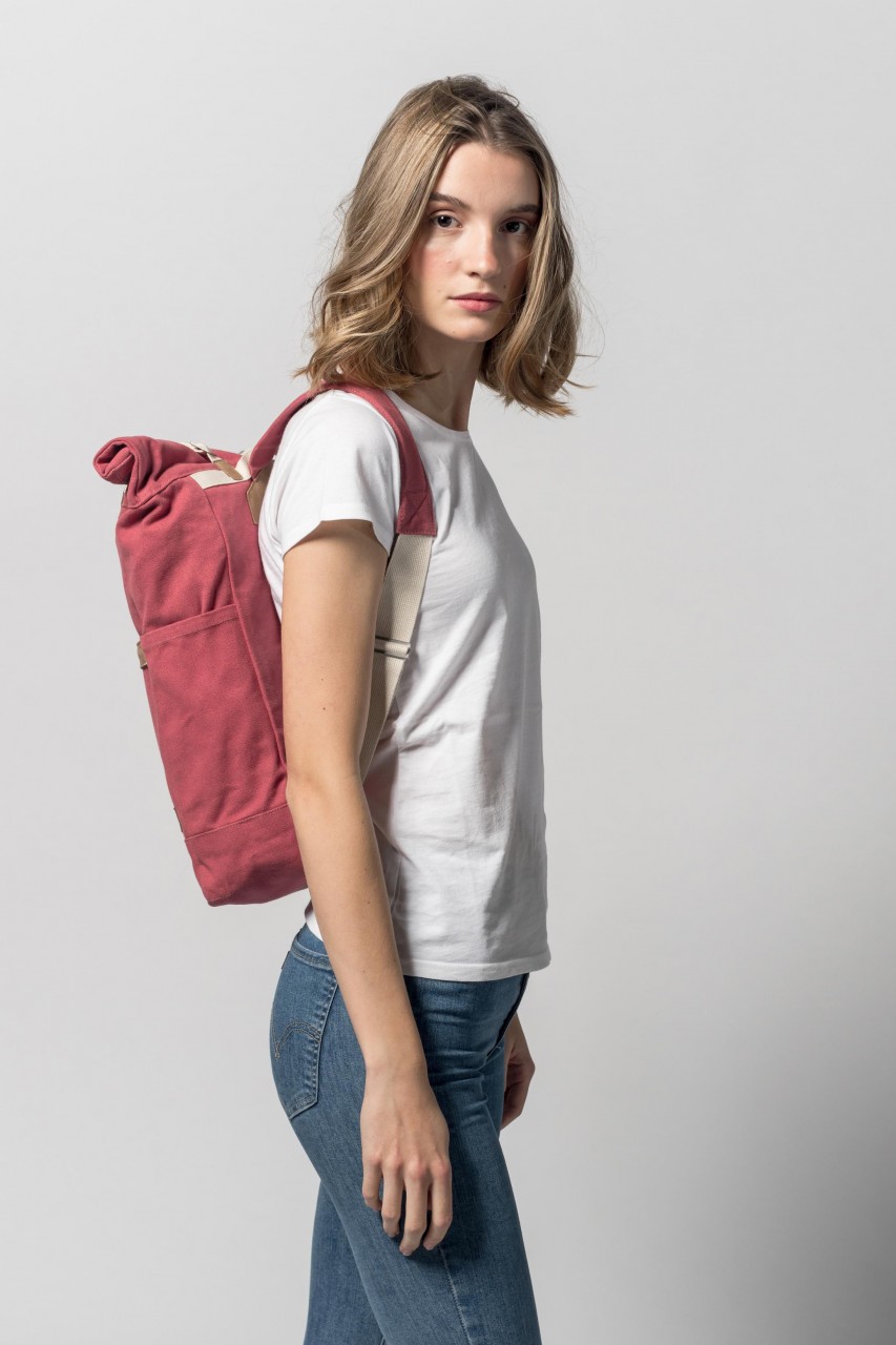 MELA Rucksack Ansvar I Altrosa Baumwolle GOTS Fairtrade