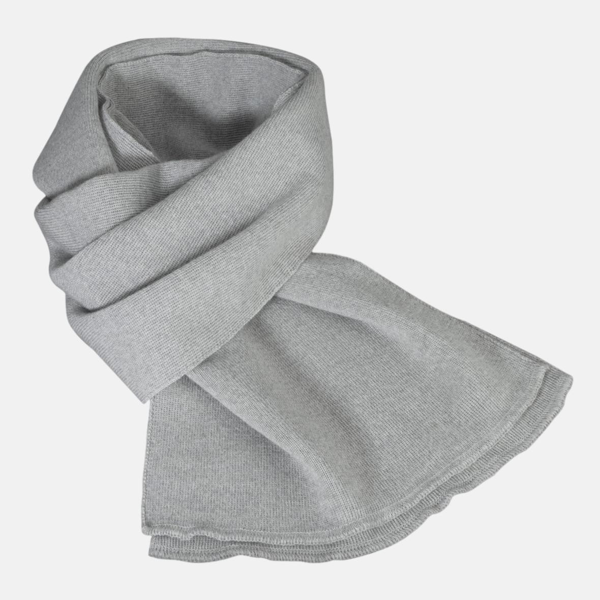 Strickschal Feinstrick Merino Grau für Unisex von Hanseheld