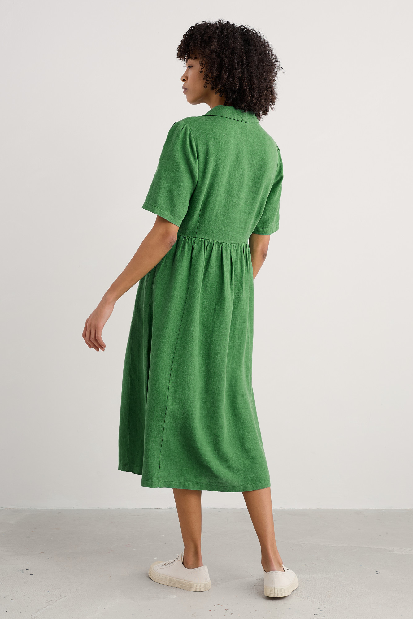 Seasalt Kleid Fen Violet Damen Grün Leinen Fischer
