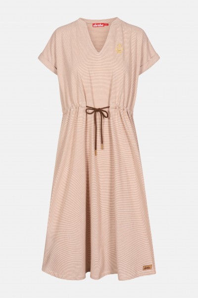 kk Derbe Golden Anchor Damen Kleid Burnt Ochre Rostrot Gestreift Derbe Golden Anchor Damen Kleid Burnt Ochre Rostrot Gestreift