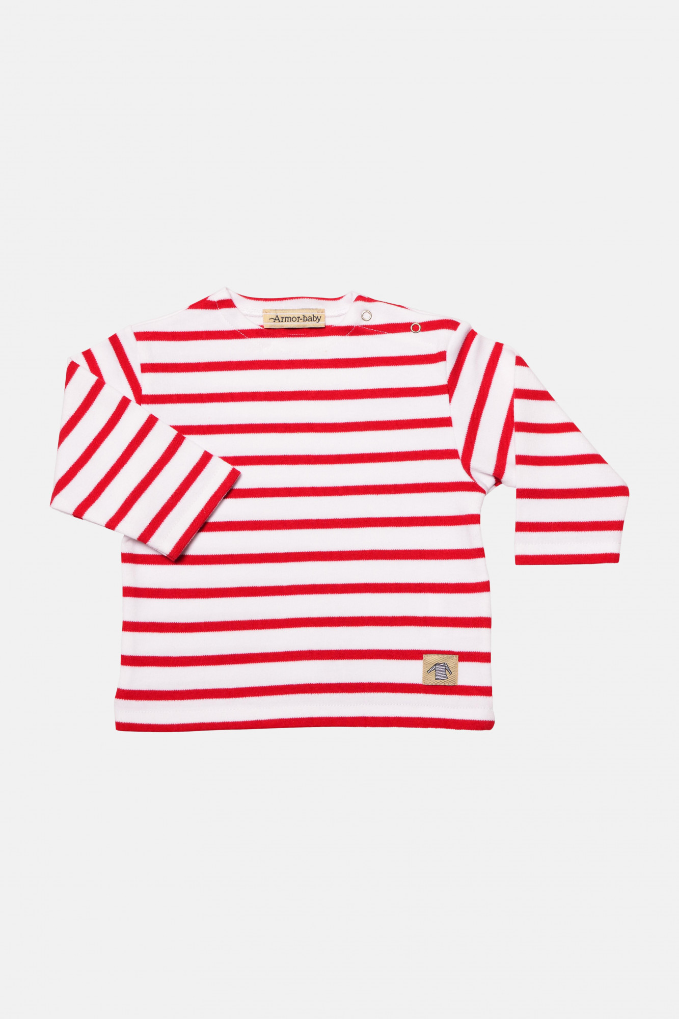 Streifenshirt Loctudy Weiß Rot für Kinder von Armor Lux