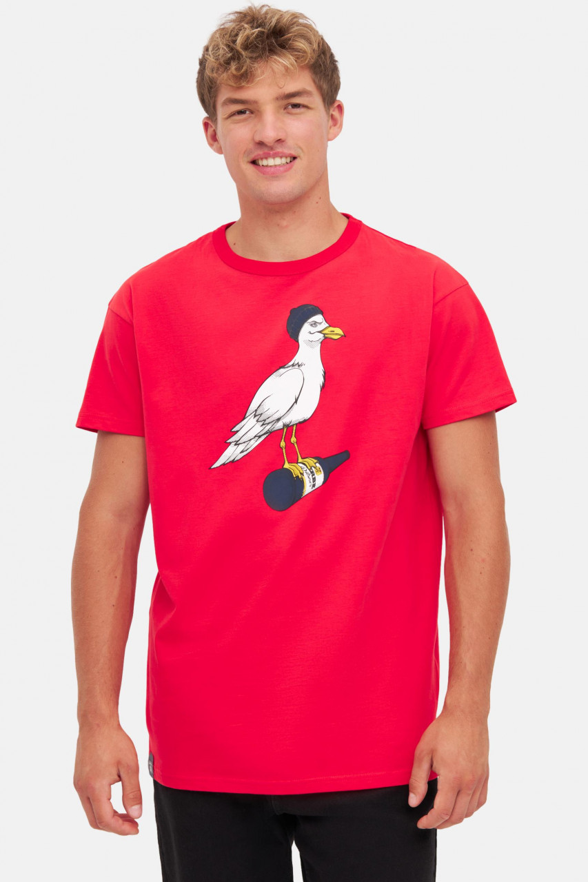 Derbe T-Shirt Sturmmöwe Herren Rot