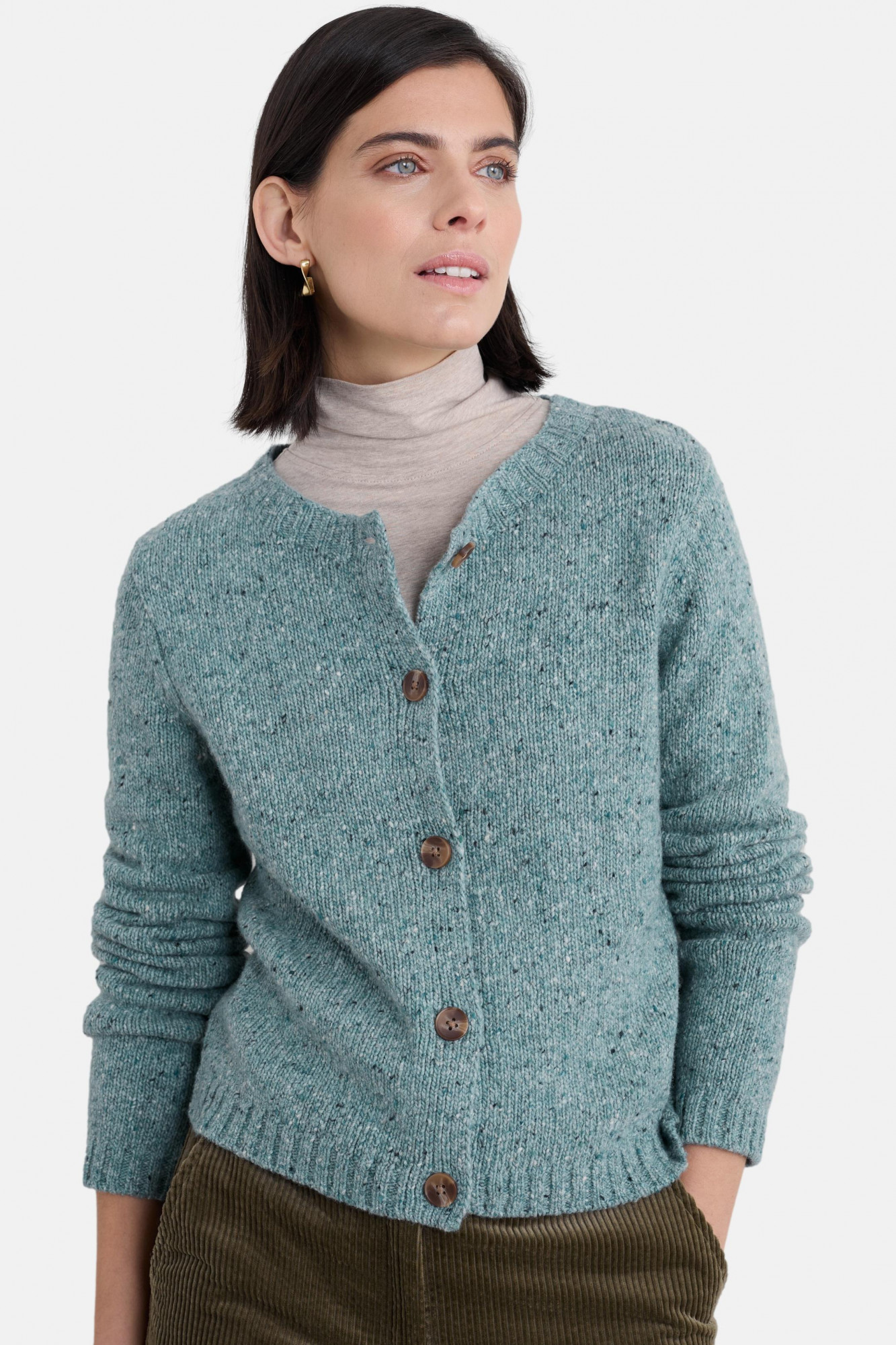 Seasalt Strickjacke Dawson Damen Hellblau Türkis Strick Cardigan Merino