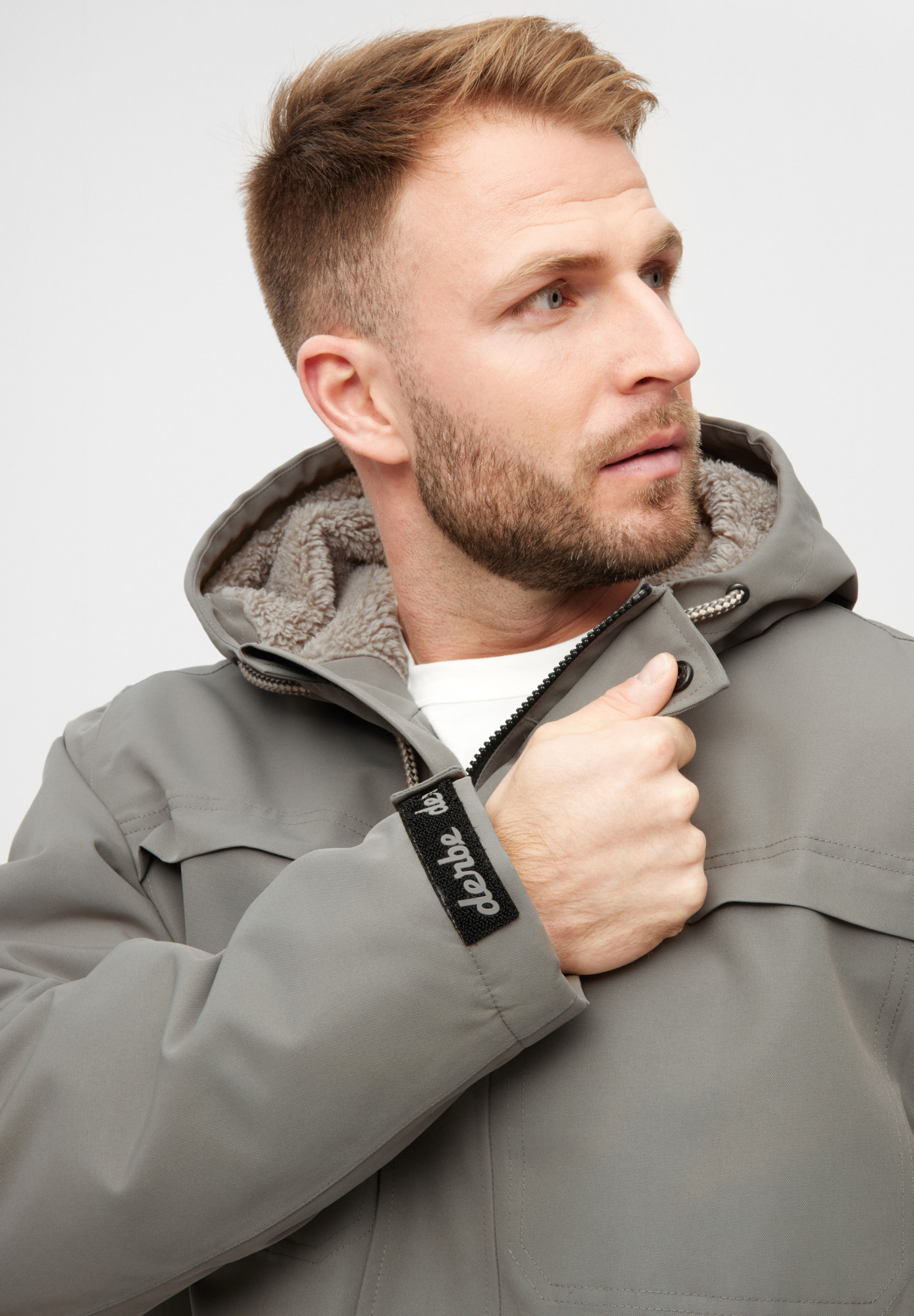 Derbe Winter Regenjacke Phoebholm Dog Herren Braun Warm Gefüttert