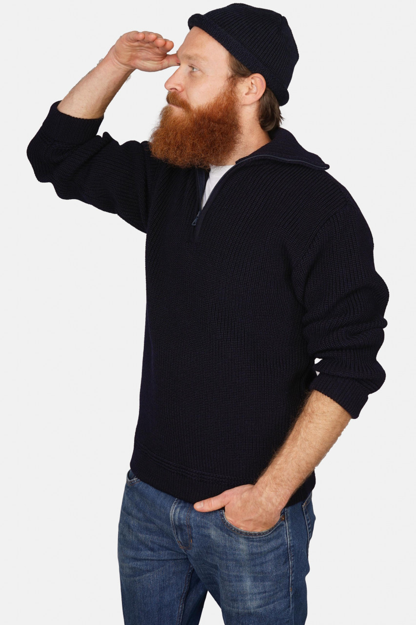 Troyer Hanseheld Wolle Herren Blau