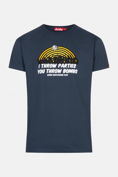 kk Derbe I Throw Parties Herren T-Shirt Navy Dunkelblau Derbe I Throw Parties Herren T-Shirt Navy Dunkelblau