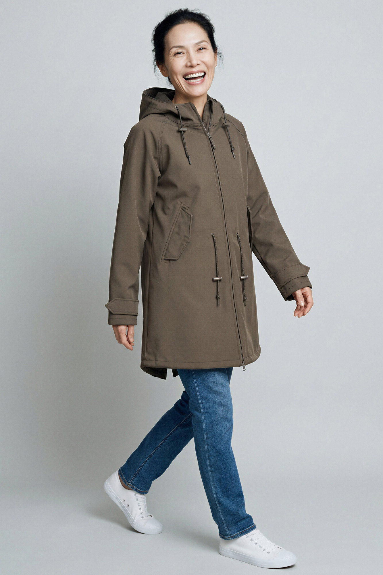Derbe Softshelljacke Friese Island Damen Braun Übergangsjacke