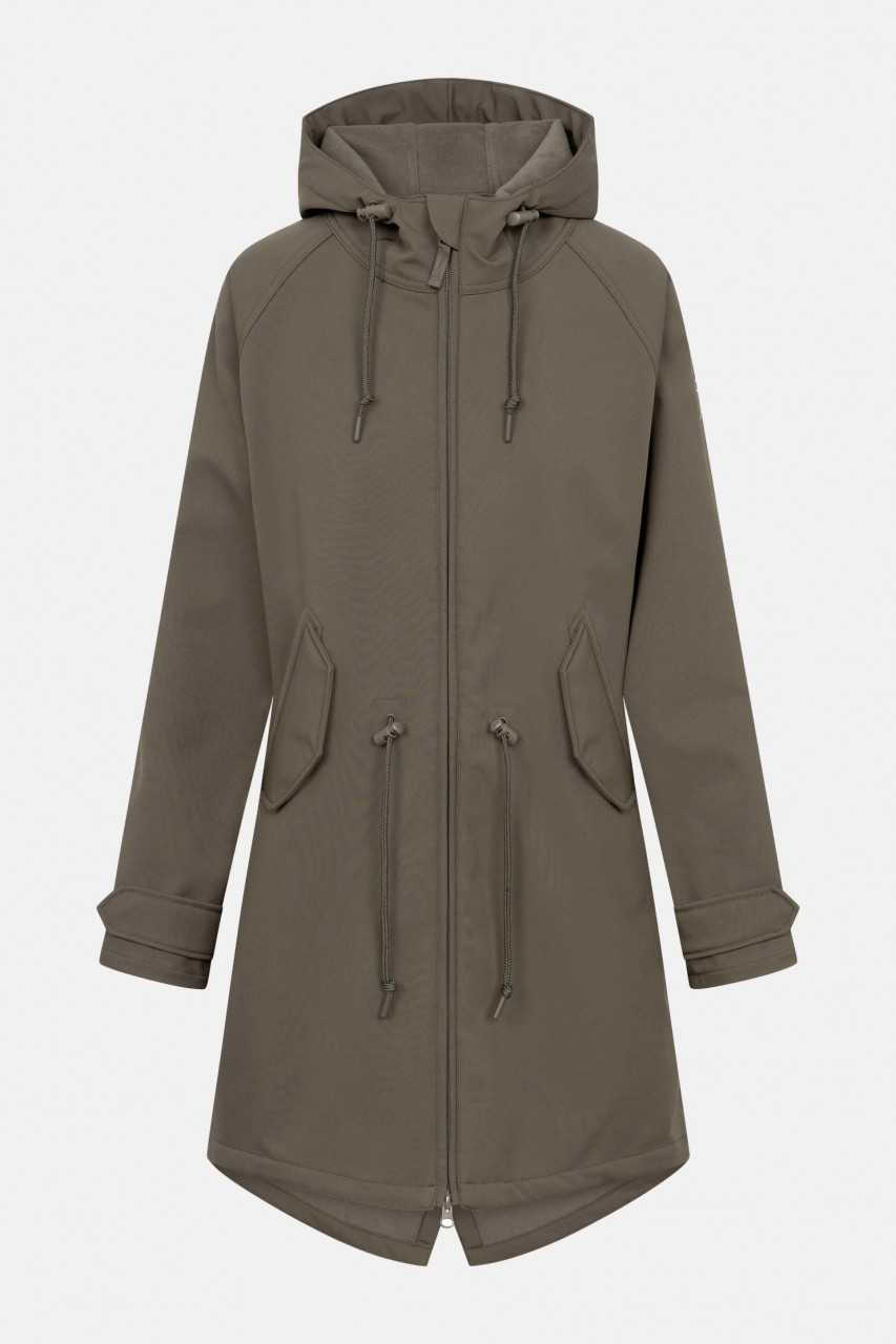 Derbe Softshelljacke Friese Island Damen Braun Übergangsjacke