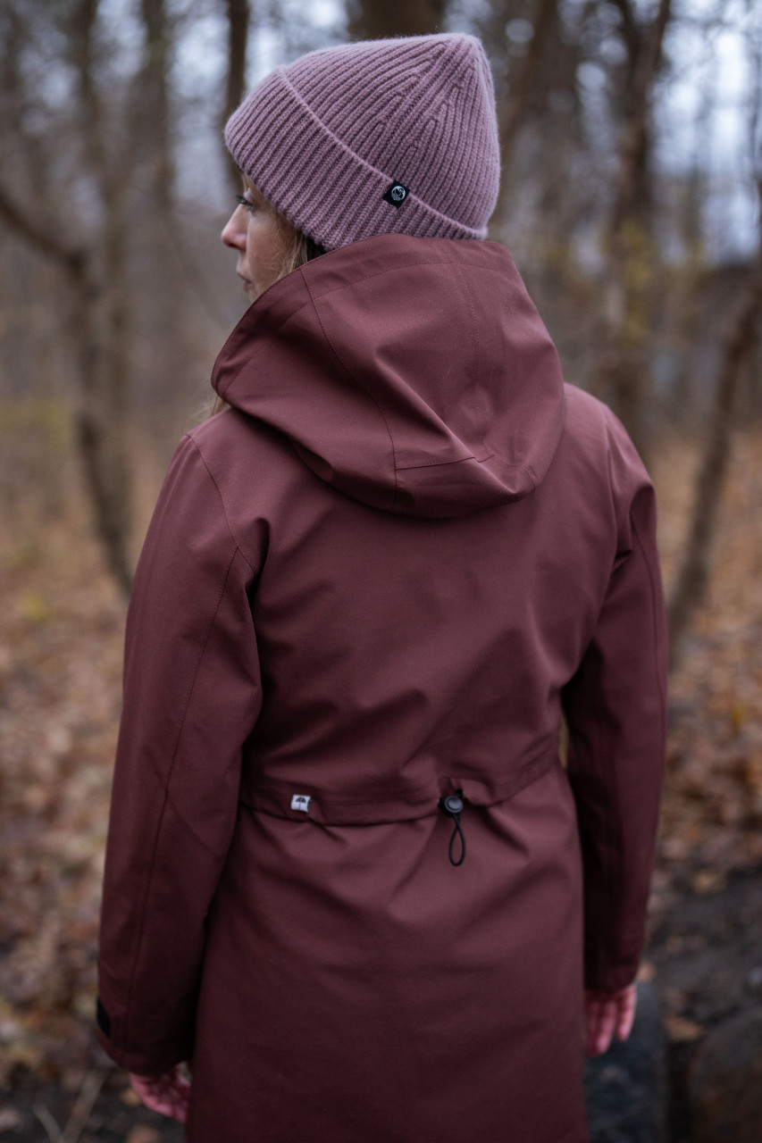 Danefae Regenmantel Danedogwalker Damen Weinrot Braun Rot